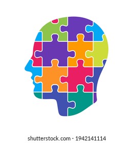 head puzzle icon. Head Puzzle Mind Design For Education Industry design. editable icon. vector illustration