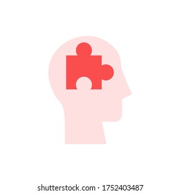 icono del rompecabezas de la cabeza. Elementos vectoriales simples de color de los iconos del proceso cerebral para ui y ux, sitio web o aplicación móvil