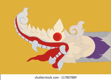 Head of Queen of Naga big snake vector