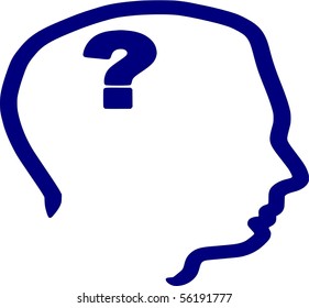 Head with Question Mark Psychology Cognition