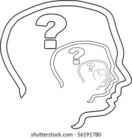 Head with Question Mark Psychology Cognition