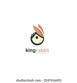 head rabbit logo design illustration symbol icon