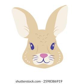 Head of rabbit vector cartoon illustration
