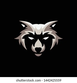 Head Racoon illustration design vector