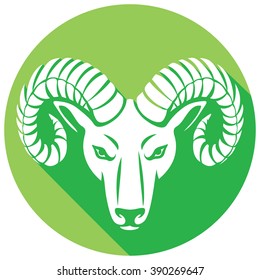 head of the ram flat icon 