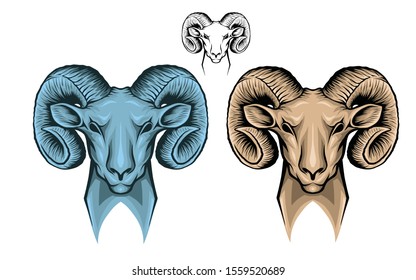 Head of the Ram, illustration or mascot