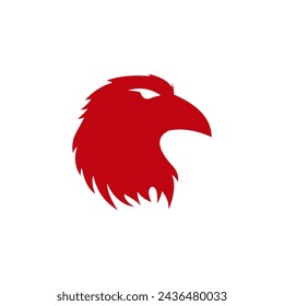 Head of raven, mascot logo design