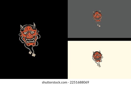 head red devil vector illustration mascot design