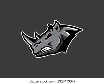 Head rhino logo