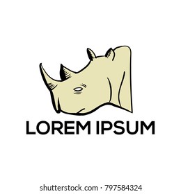 Head Rhino Logo template vector