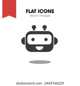 cabeza robot icono ilustración vectorial
