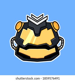 head robot mascot vector design. esport logo design isolated. esport robot logo design