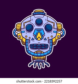 Head of Robot vector design