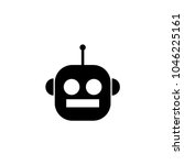  head robot vector icon