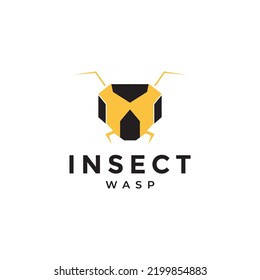 Head Robotic Wasp Logo Design