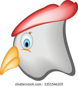 Head of a rooster
