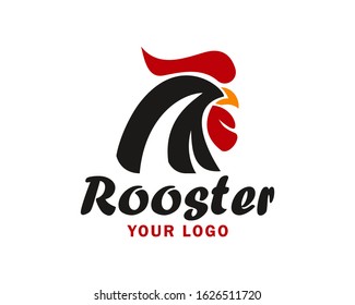 Head rooster illustration design, Chicken Head Logo Designs