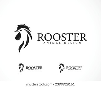 Head rooster logo creative animal design farm food chicken design