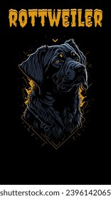 head rottweiler vector illustration artwork design