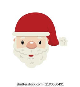 Head Santa Claus Cartoon vector sign