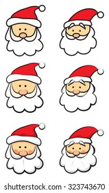 Head of Santa Claus, cute Santa Claus