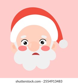 head santa claus emoticon design