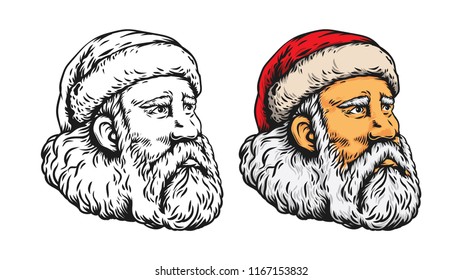 head of santa claus vector illustration