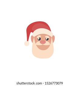 head of santa clous in white background vector illustration design