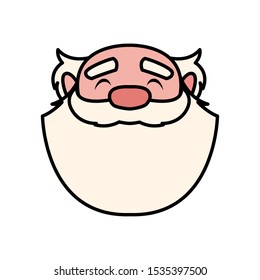 head of santa clous in white background vector illustration design