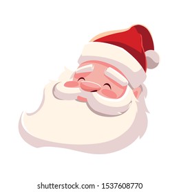 head of santa clous in white background vector illustration design