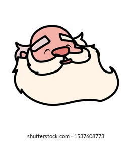 head of santa clous in white background vector illustration design