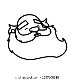 head of santa clous in white background vector illustration design