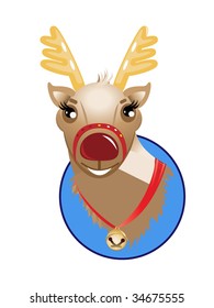 head of Santa's deer