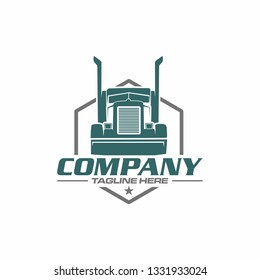 Head Semi Truck Trailer Front View Logo