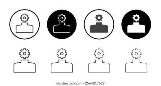 Head settings icon Thin outline art symbol