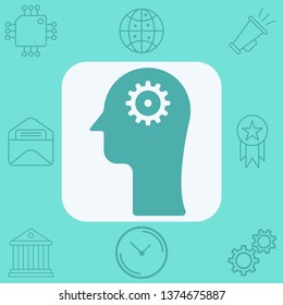 Head settings vector icon sign symbol