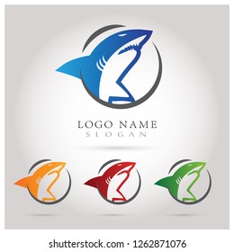 Head Shark Logo. Icon & Symbol Vector Template
