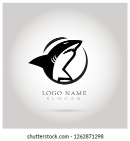 Head Shark Logo. Icon & Symbol Vector Template