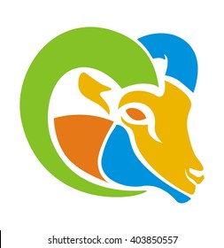 head sheep colors abstract