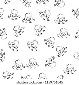 head of a sheep icon in pattern style. Element of sheeps icon for mobile concept and web apps. Sketch head of a sheep icon in pattern style can be used for web and mobile