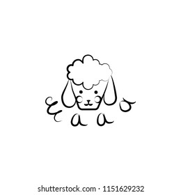 head of a sheep icon in sketch style. Element of sheep for mobile concept and web apps illustration. Sketch icon for website design and development, app development
