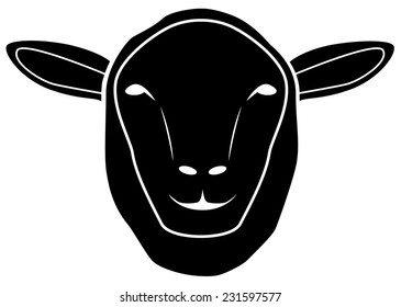 Head of a sheep vector icon