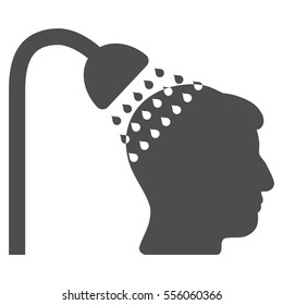 Head Shower vector pictograph. Style is flat graphic symbol, gray color, white background.