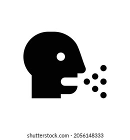 head side cough Icon. Flat style design isolated on white background. Vector illustration