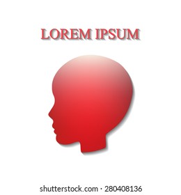 head silhouette. blurred design. vector