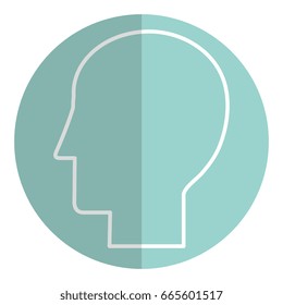 head silhouette flat