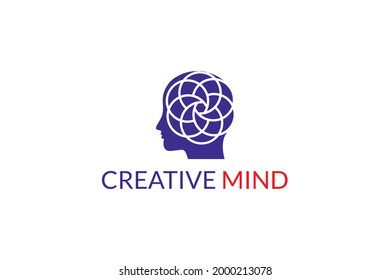 Head Silhouette Logo Design Creative Thinking Stock Vector (Royalty ...