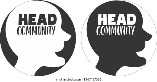 head silhouette logos. Vector illustration -vector