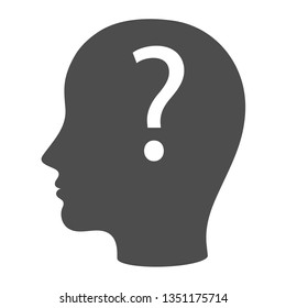 Head Silhouette Question Mark Symbol Stock Vector (Royalty Free ...