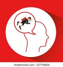 head silhouette scuba diving extreme sport vector illustration eps 10